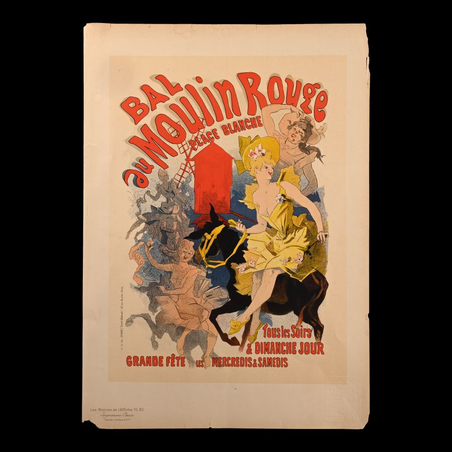 Original Moulin Rouge Poster - Les Maitres de l'Affiche, Plate 53 by Jules Cheret of Paris