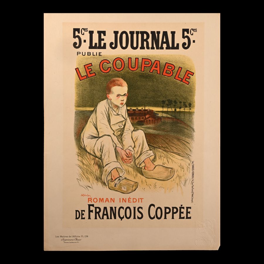Original 'Le Coupable' Poster - Les Maitres de l'Affiche, Plate 134 by Theophile-Alexandre Steinlen of Paris