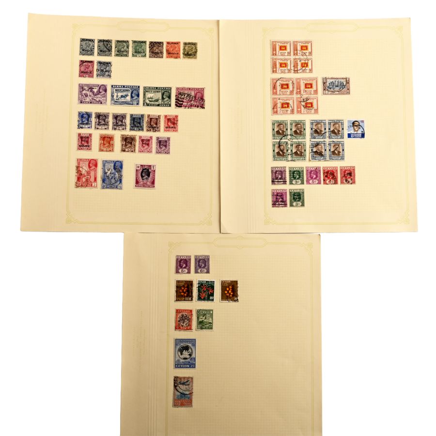 A Collection of Stamps from Burma & Ceylon