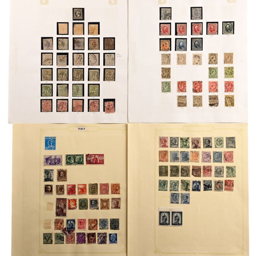 A Collection of Stamps from Italy & Luxenbourg