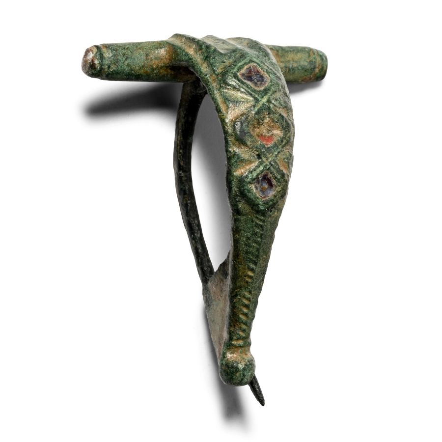Roman Enamelled Bronze Bow Brooch