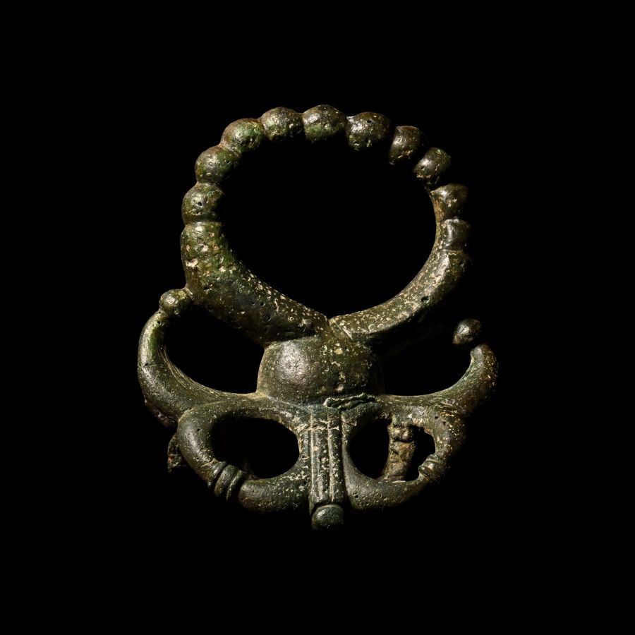 Celtic Bronze Openwork Chariot Teret Ring