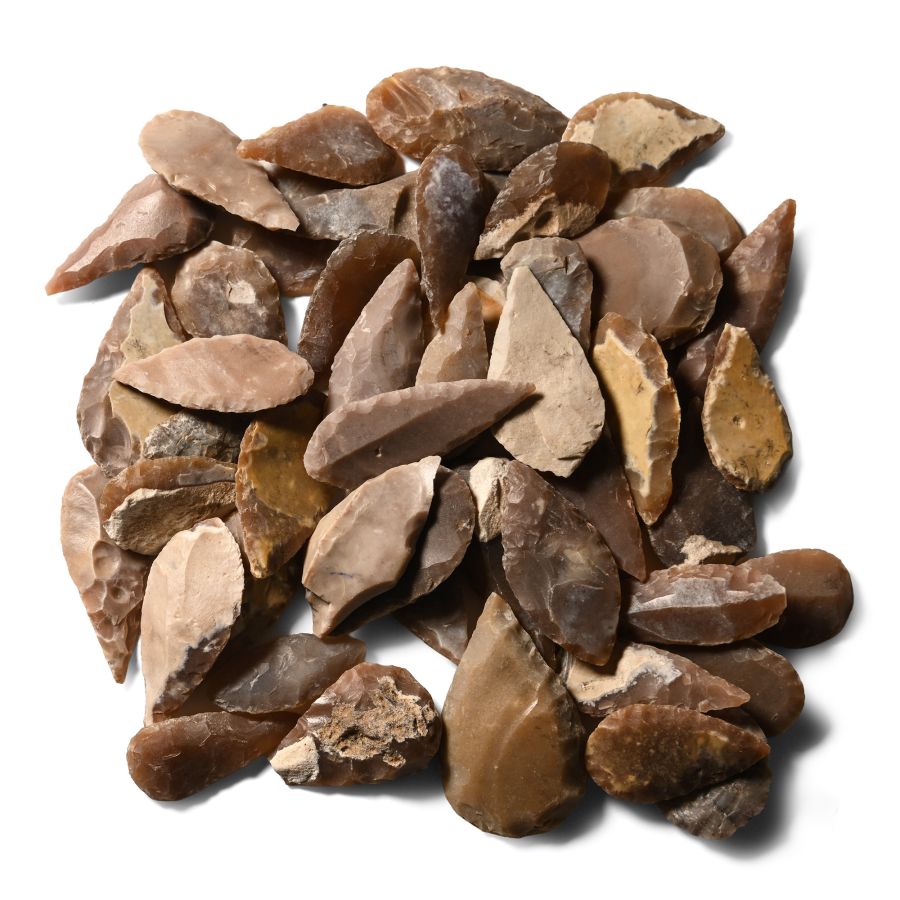 Stone Age Mixed Type Arrowhead Collection
