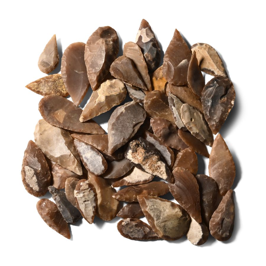 Stone Age Mixed Type Arrowhead Collection
