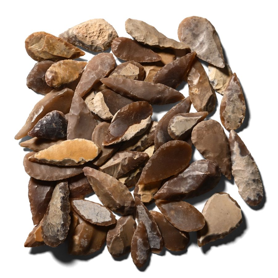 Stone Age Mixed Type Arrowhead Collection