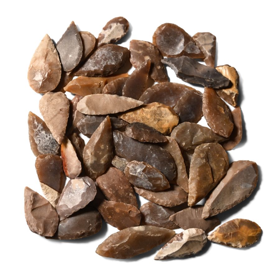 Stone Age Mixed Type Arrowhead Collection