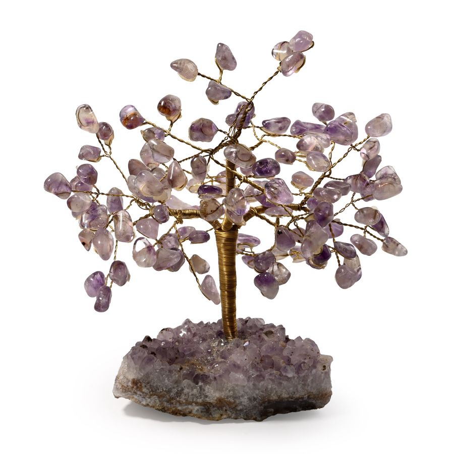 Amethyst Gem Tree on Amethyst Crystal Geode Section
