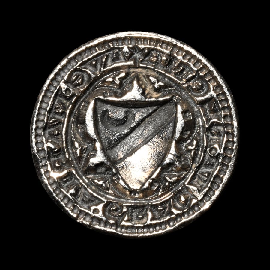 Medieval de Blanchfort or de Molay Family Personal Silver Heraldic Seal Matrix