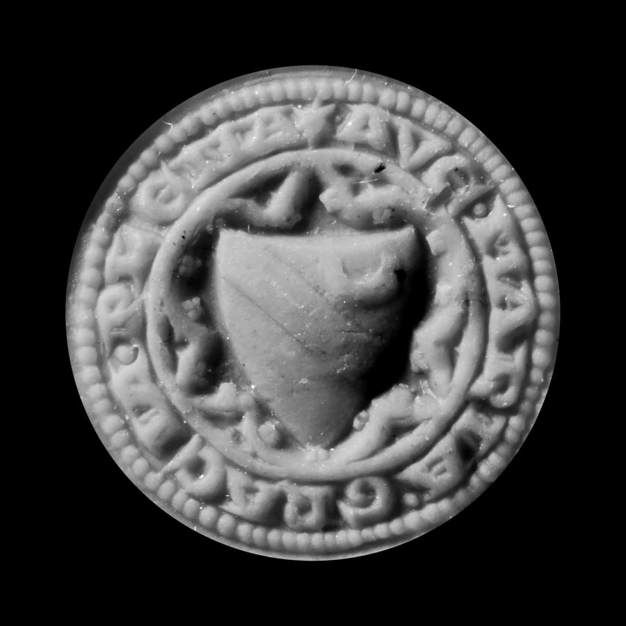 Medieval de Blanchfort or de Molay Family Personal Silver Heraldic Seal Matrix