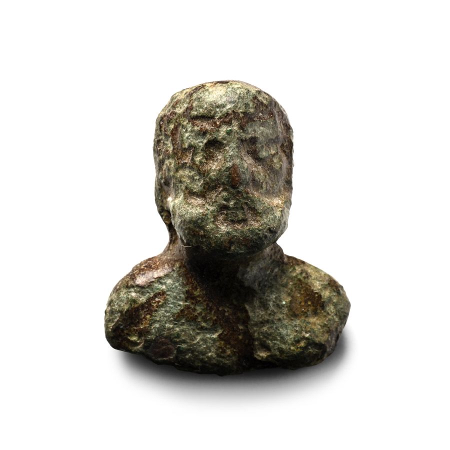 Romano-British Bronze Bearded Bust