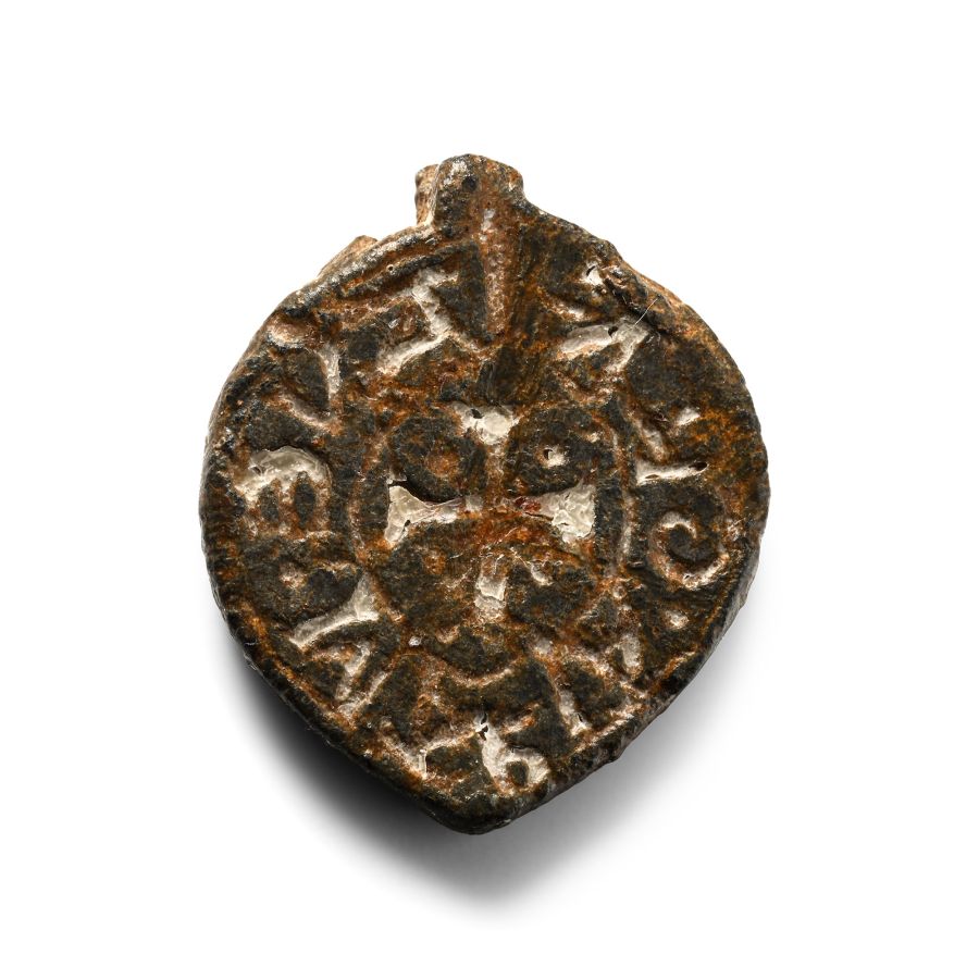 Medieval Lead 'Hail Mary Full of Grace' Seal Matrix