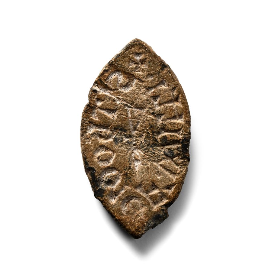 Medieval Lead Vesica-Shaped Seal Matrix