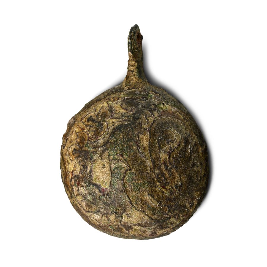 Medieval Knights Bronze 'Earls of Arundel' Heraldic Horse Harness Pendant