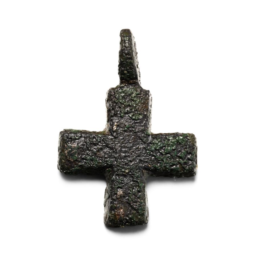 Medieval Bronze Cross Pendant