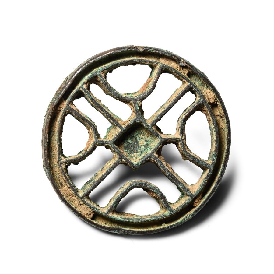 Large West Central Asian Bronze Crescent Cross Seal Matrix
