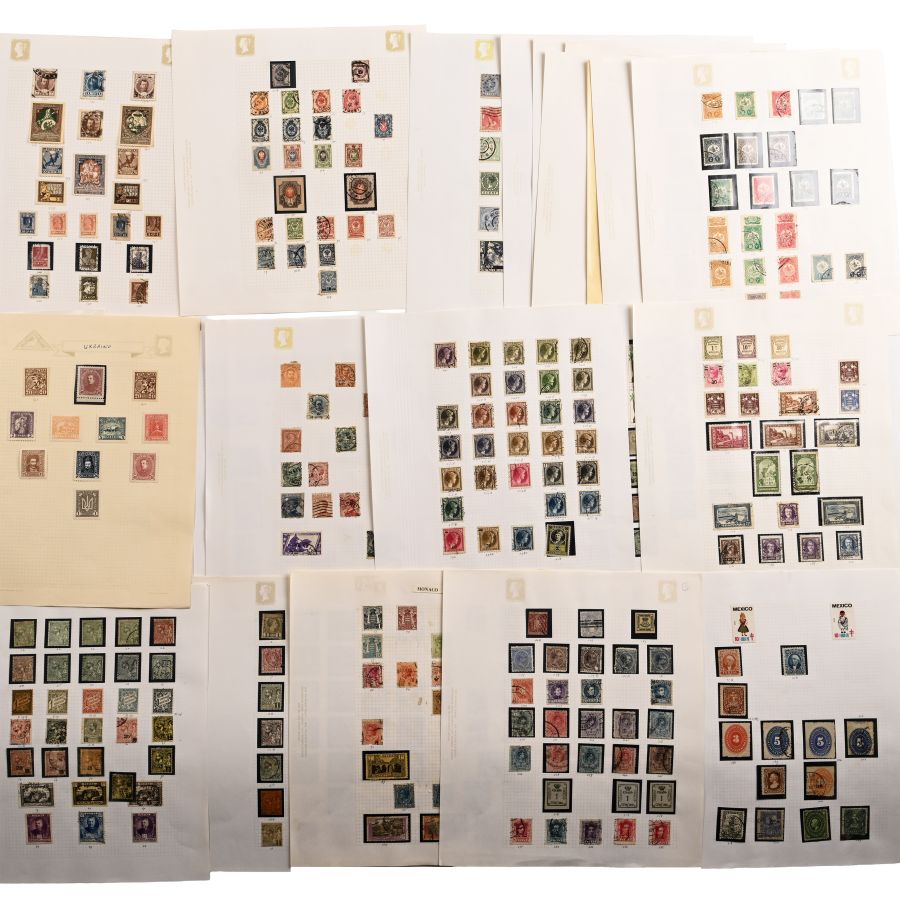 World Assorted Loose-Leaf Stamp Album Pages