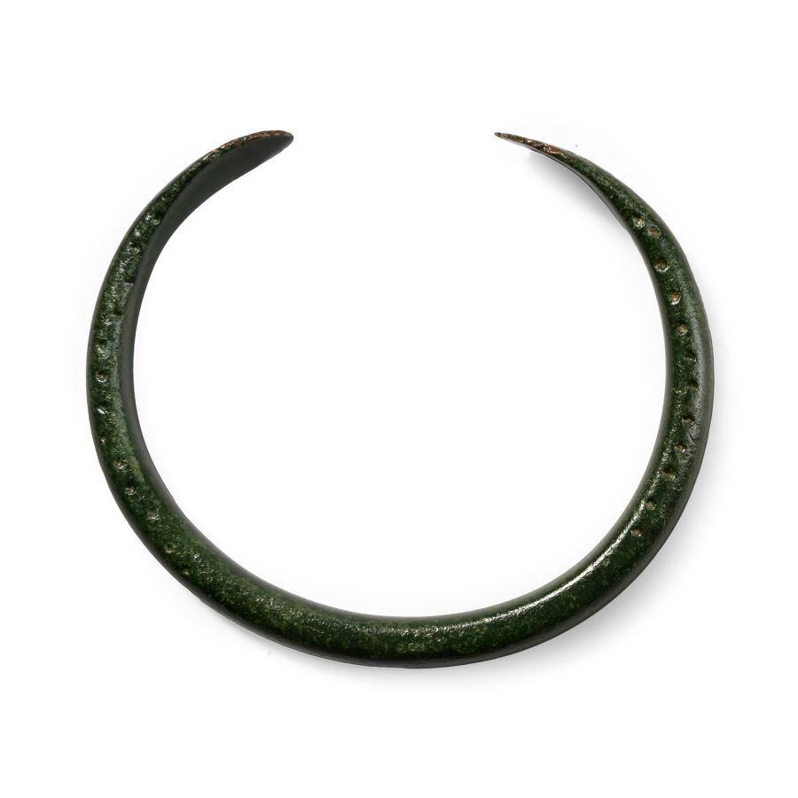 Late Roman Bronze Bracelet with Punched Decoration