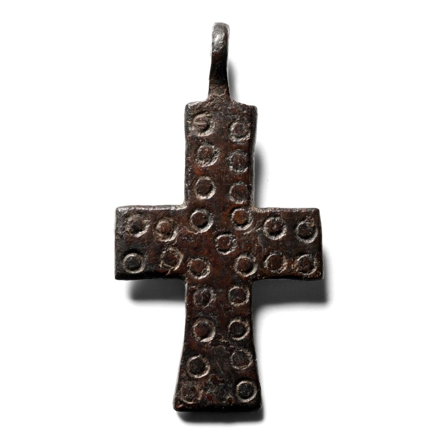 Byzantine Bronze Cross Pendant