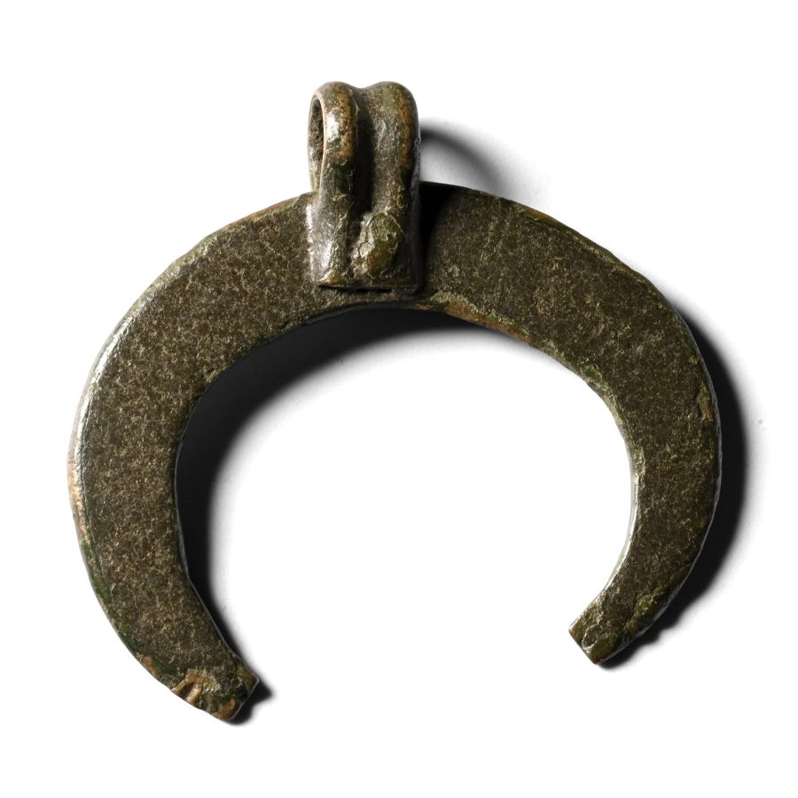 Roman Bronze Lunar Pendant