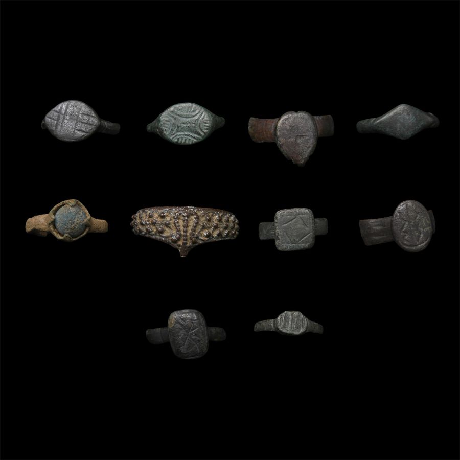Roman to Medieval Bronze Ring Collection