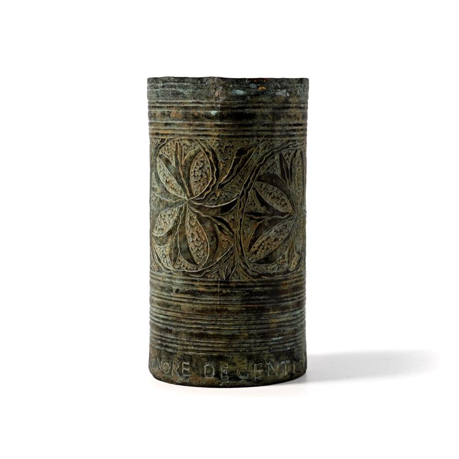 Dark Ages Bronze Decorated Pyxis