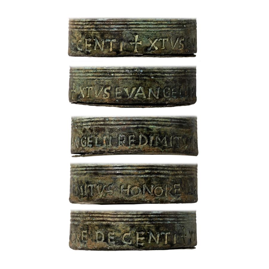 Dark Ages Bronze Decorated Pyxis
