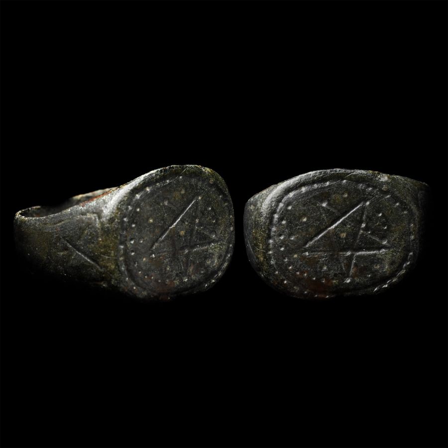 Medieval Ring with Pentagram