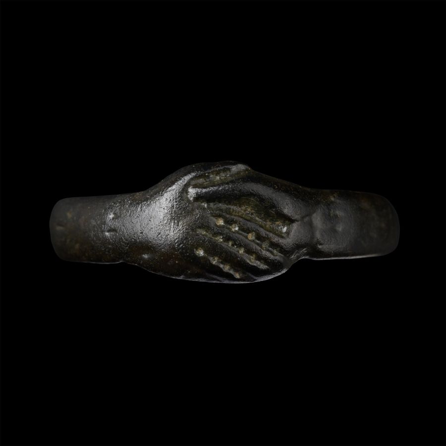 Stuart Period Clasped Hands Ring