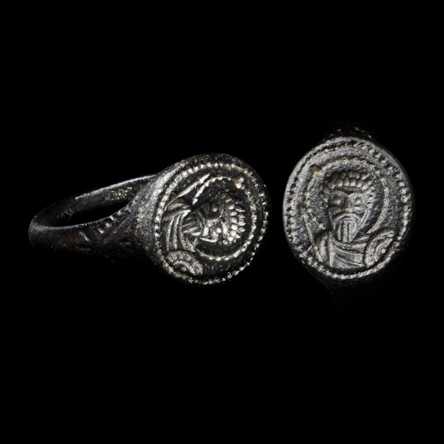 Byzantine Ring with Bust of a Saint
