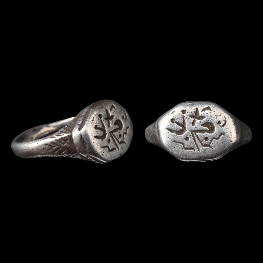 Medieval Silver Engraved Ring