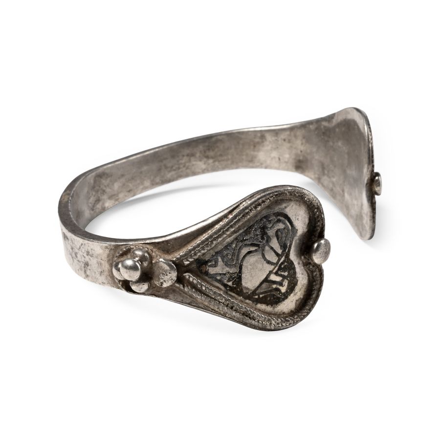 Medieval Silver Bracelet with Birds