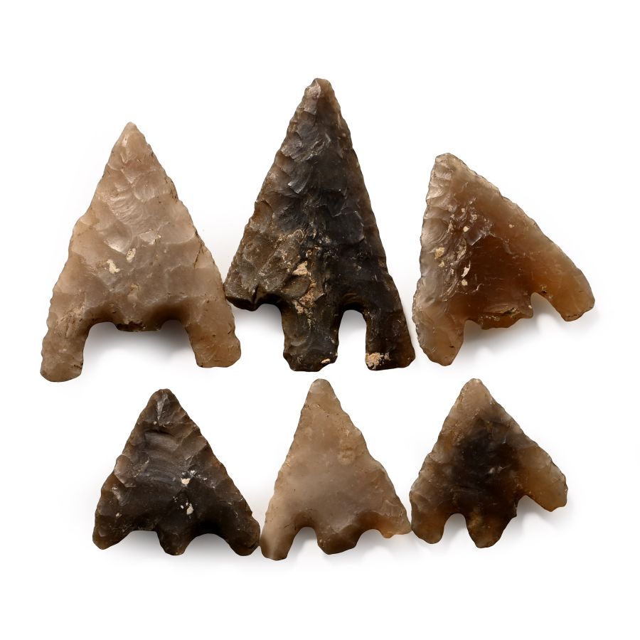 Farnham Stone Age Knapped Flint Arrowhead Collection