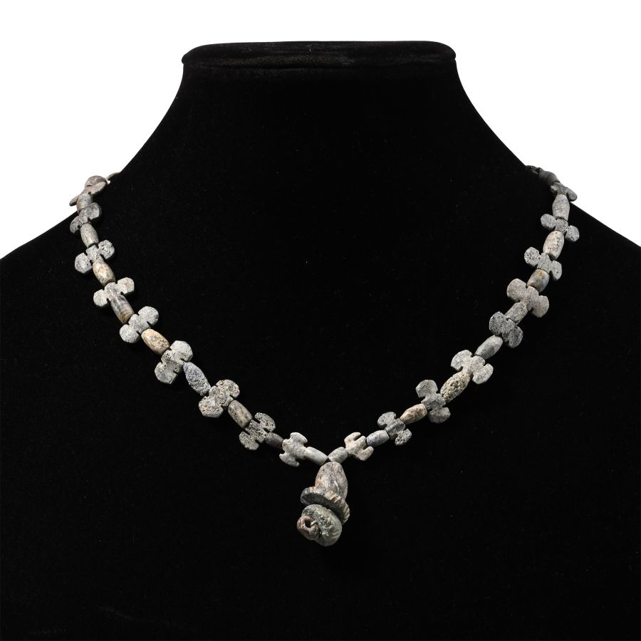 Mesopotamian Butterfly Schist and Other Bead Necklace