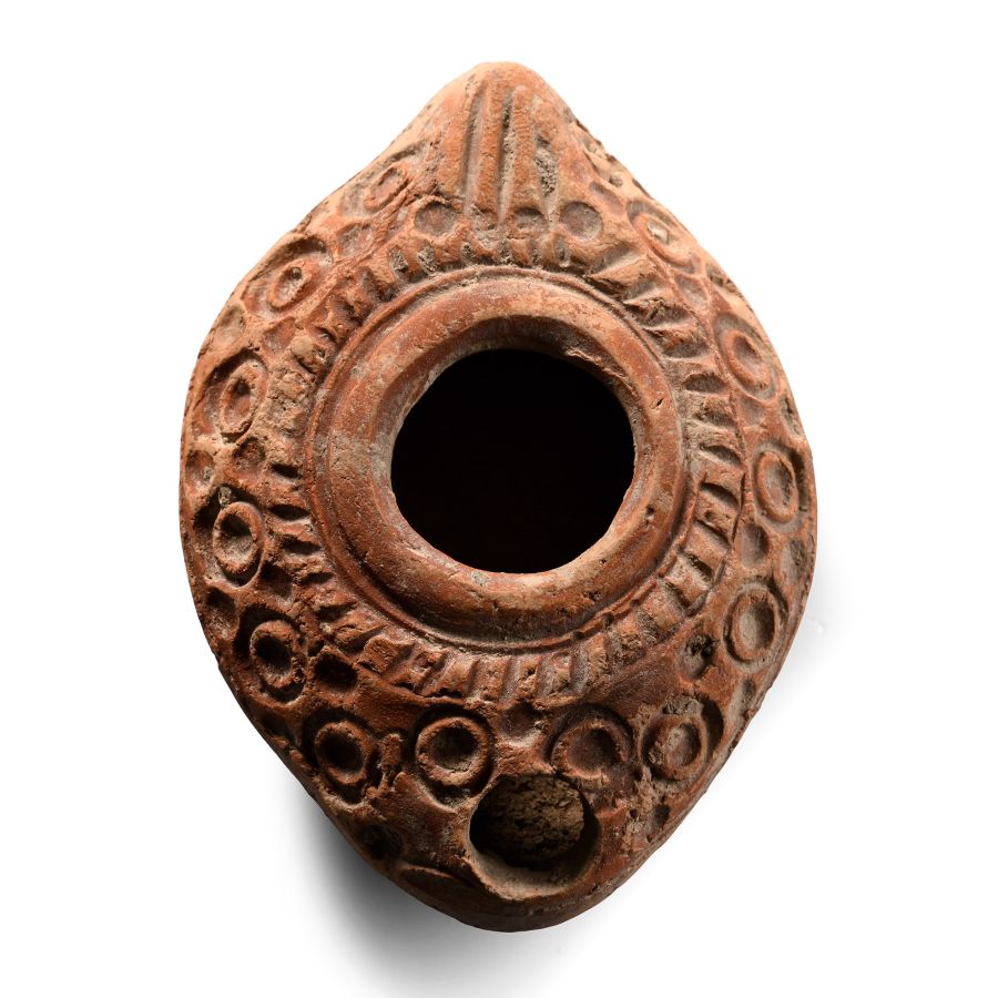Roman Ovoid Lamp with Annular Decoration