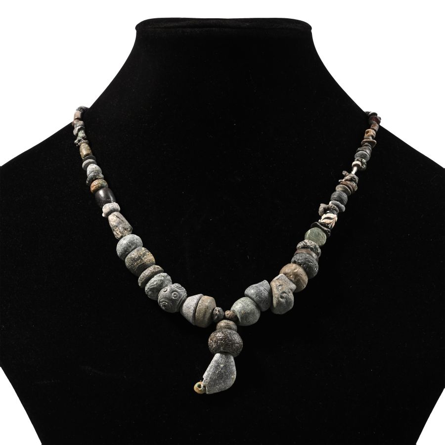 Western Asiatic Stone and Other Bead Necklace String