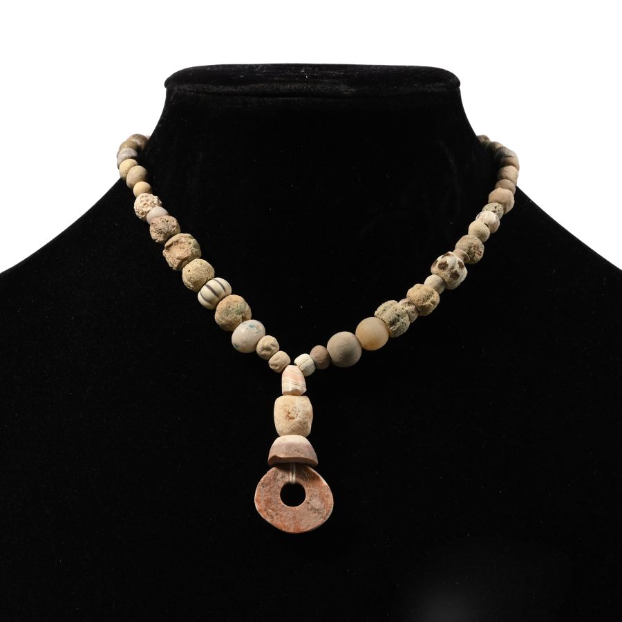 Western Asiatic Terracotta and Other Bead Necklace String