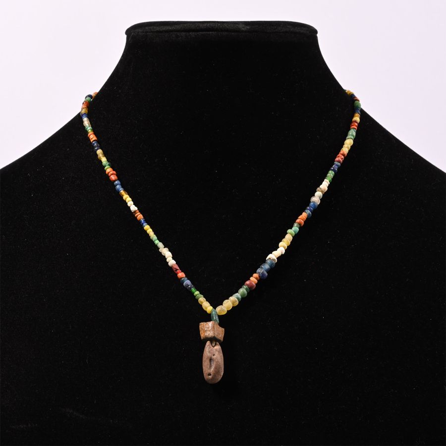 Roman Mixed Glass and Other Bead Necklace String