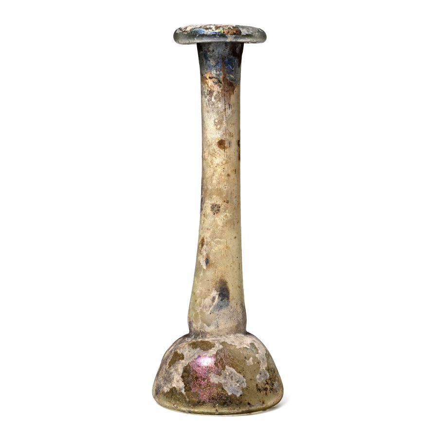 Roman Glass Candlestick Vial