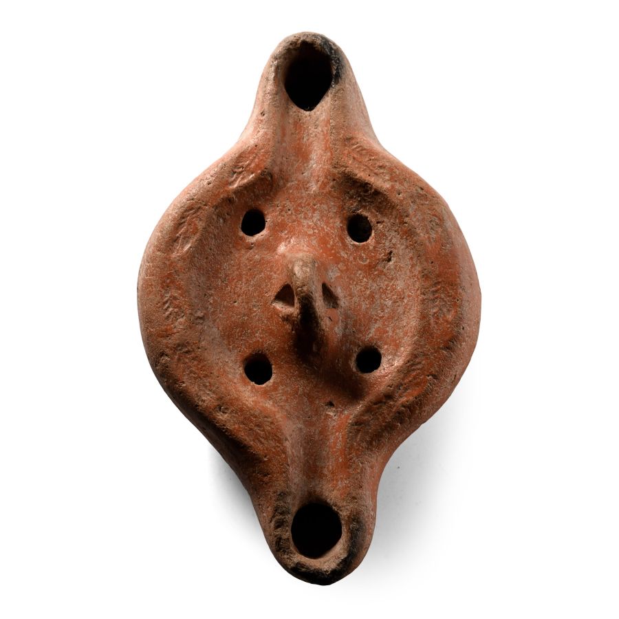 Large Roman Terracotta Ring Suspension Lamp