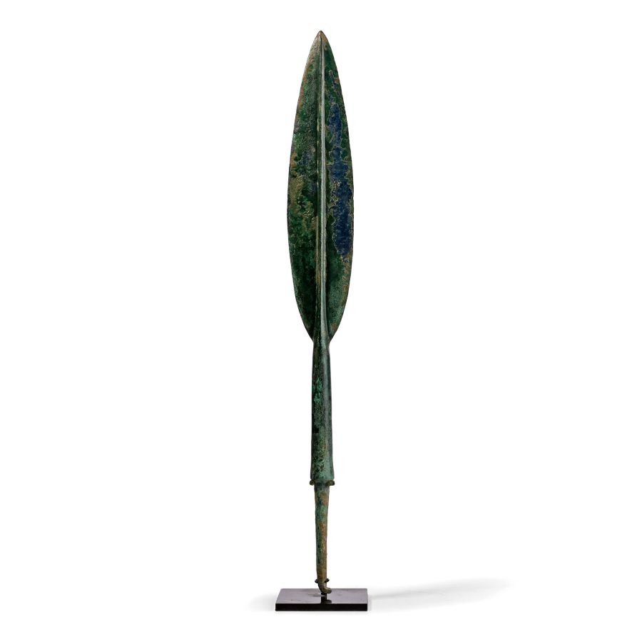Large Luristan Leaf-Shaped Bronze Spearhead
