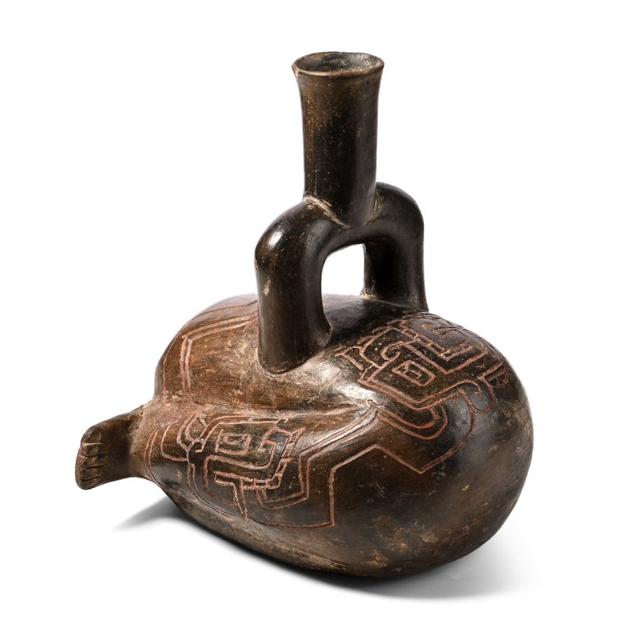 Pre-Columbian Tembladera Pottery Stirrup Vessel