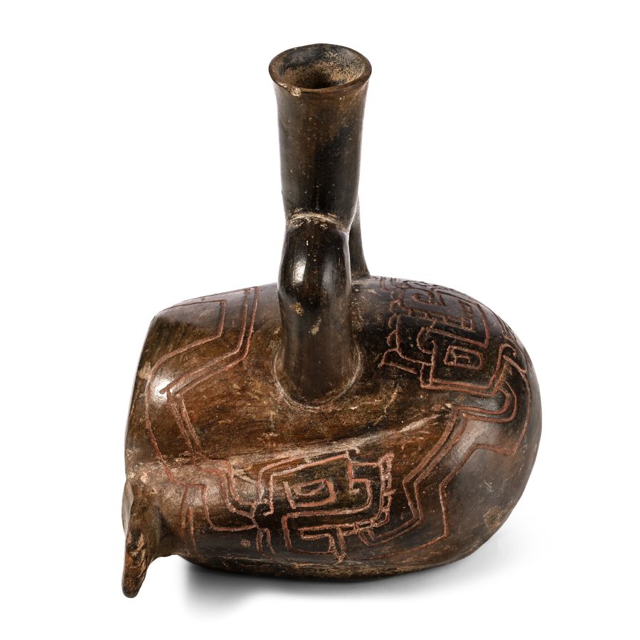 Pre-Columbian Tembladera Pottery Stirrup Vessel