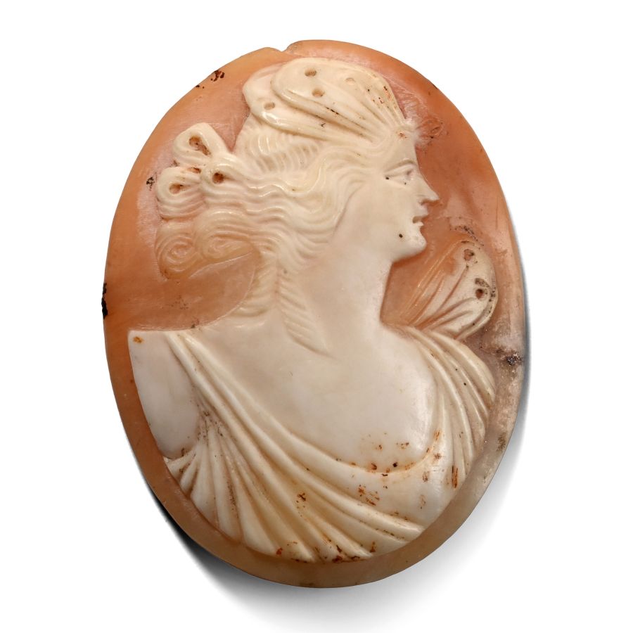 Post Classical Shell Cameo of a Lady