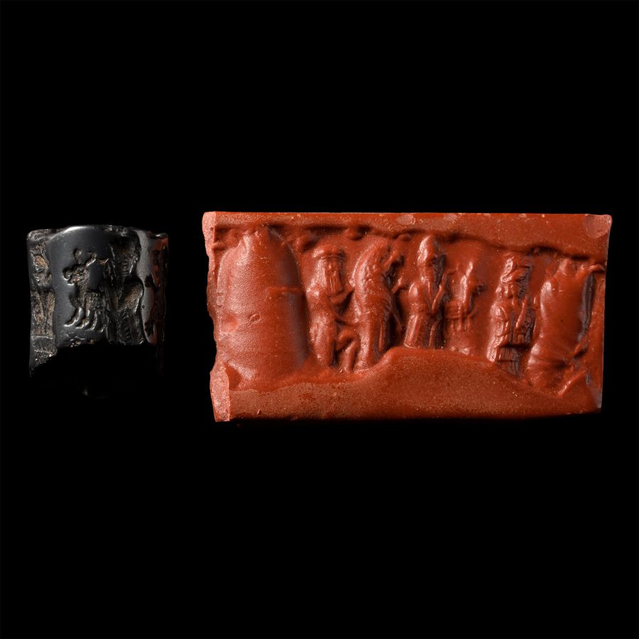 Old Babylonian Haematite Cylinder Seal Fragment