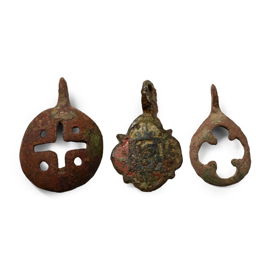 Medieval Knight's Heraldic Horse Harness Pendant Group