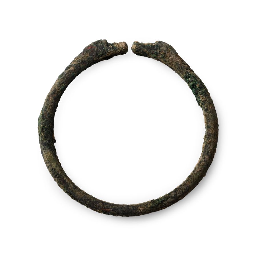 Greek Bronze Bracelet with Animal Heads
