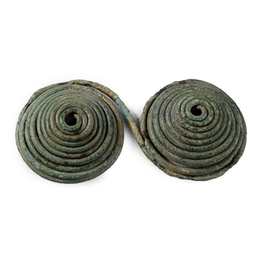 Greek Bronze Spectacle Brooch