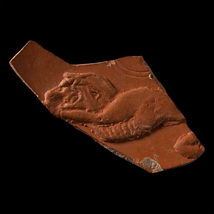 Roman Redware Pot Sherd with Torso of Venus