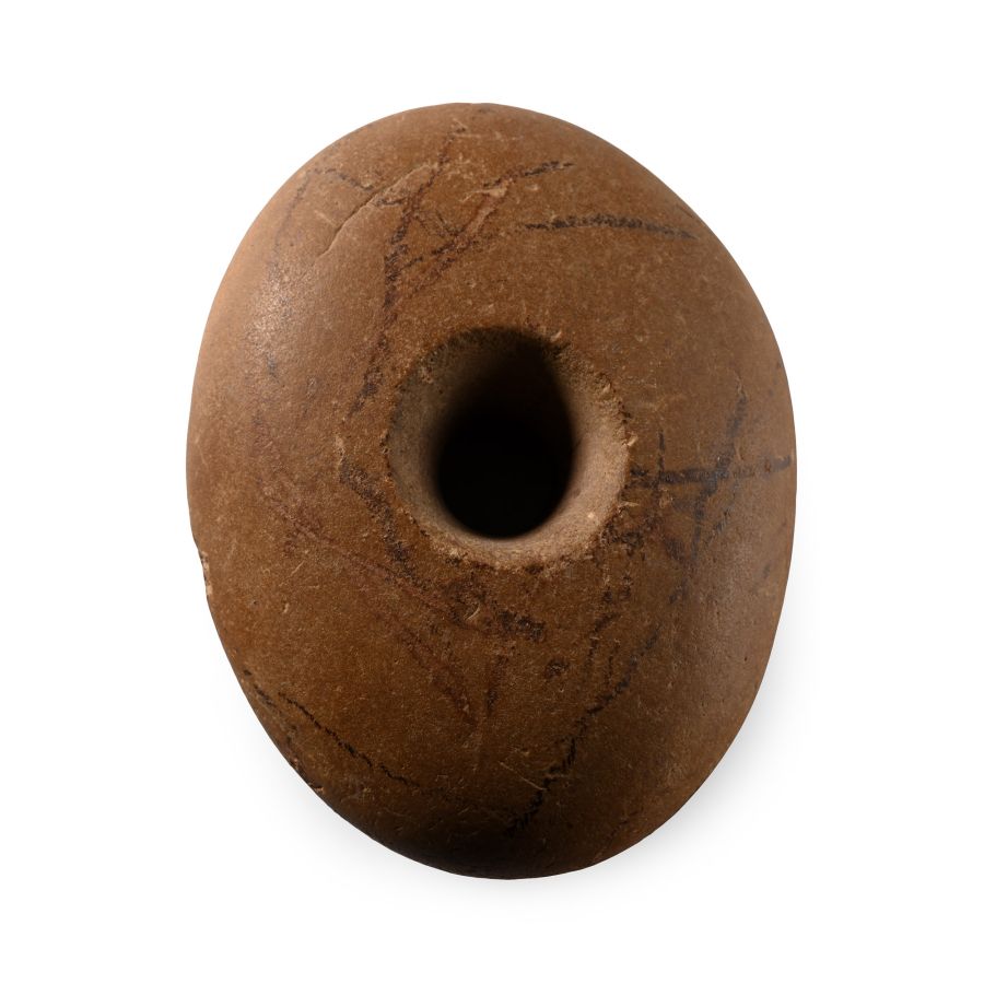 Large Stone Age Drilled and Polished Macehead