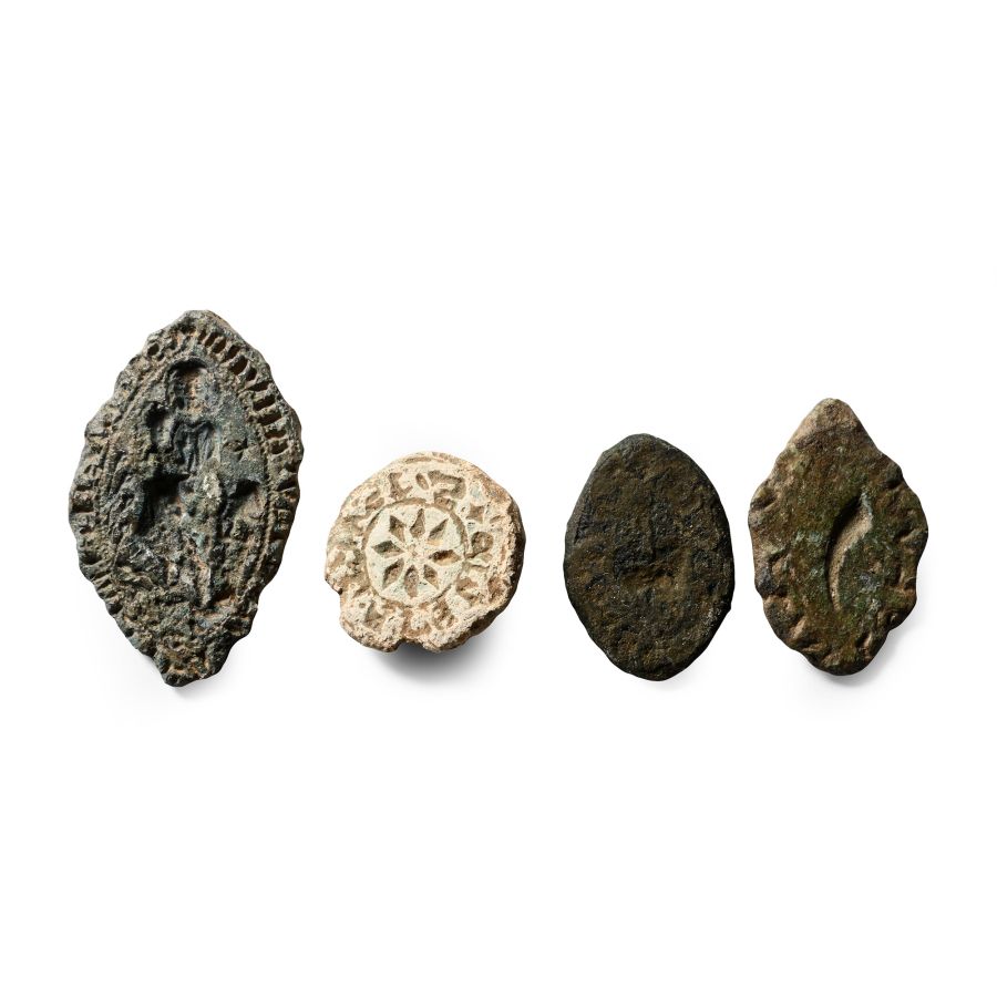 Medieval Bronze and Lead Seal Matrix Group